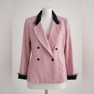 POSITIVE ATTITUDE SIZE 12 Women’s Blazer Double Breasted Blush Pink Black